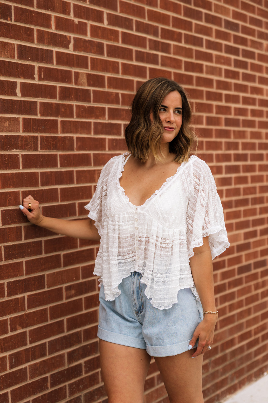 In Your Dreams Lace Top | Clean Ivory