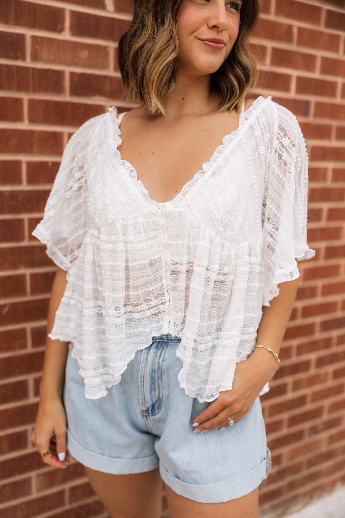 In Your Dreams Lace Top | Clean Ivory