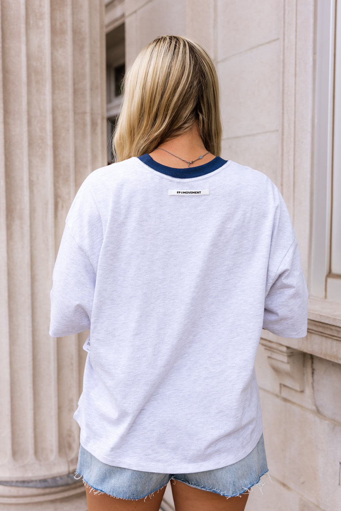 Tackle Heather Colorblock Tee | White Heather Grey