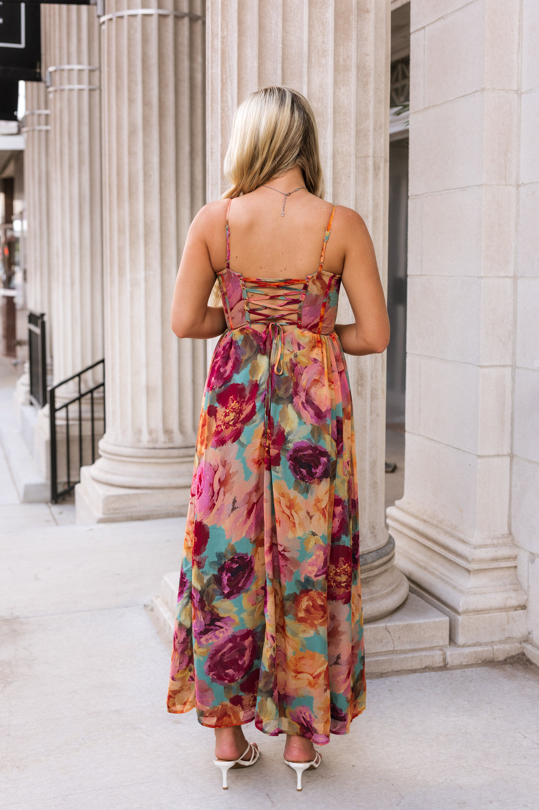Jasmine Floral Corset Maxi Dress | Parisian Floral