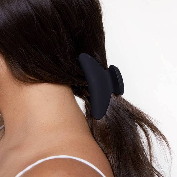 Recycled Plastic Medium Claw Clips 2pc | Black & Tort