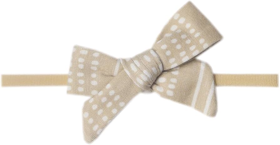 Copper Pearl Ribbon Nylon Bow | Clay