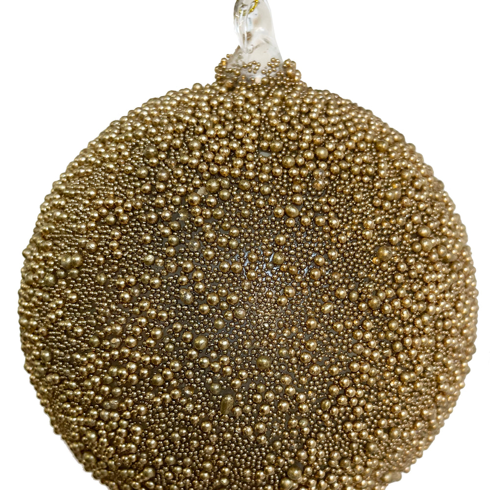 62616 Glass Ball Gold Beaded