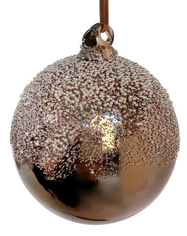 63332 Glass Ball Brown Frosted