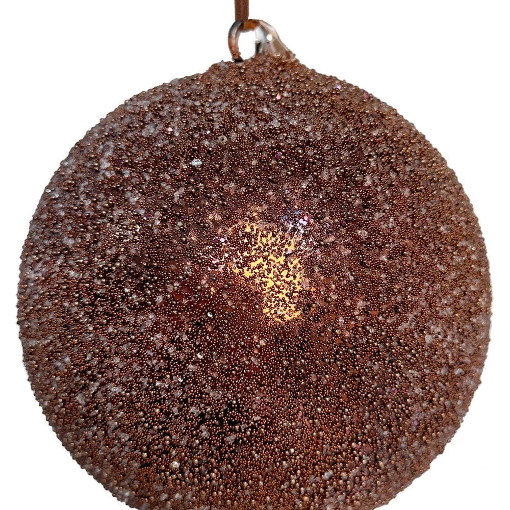 63553 Glass Ball Brown Beaded