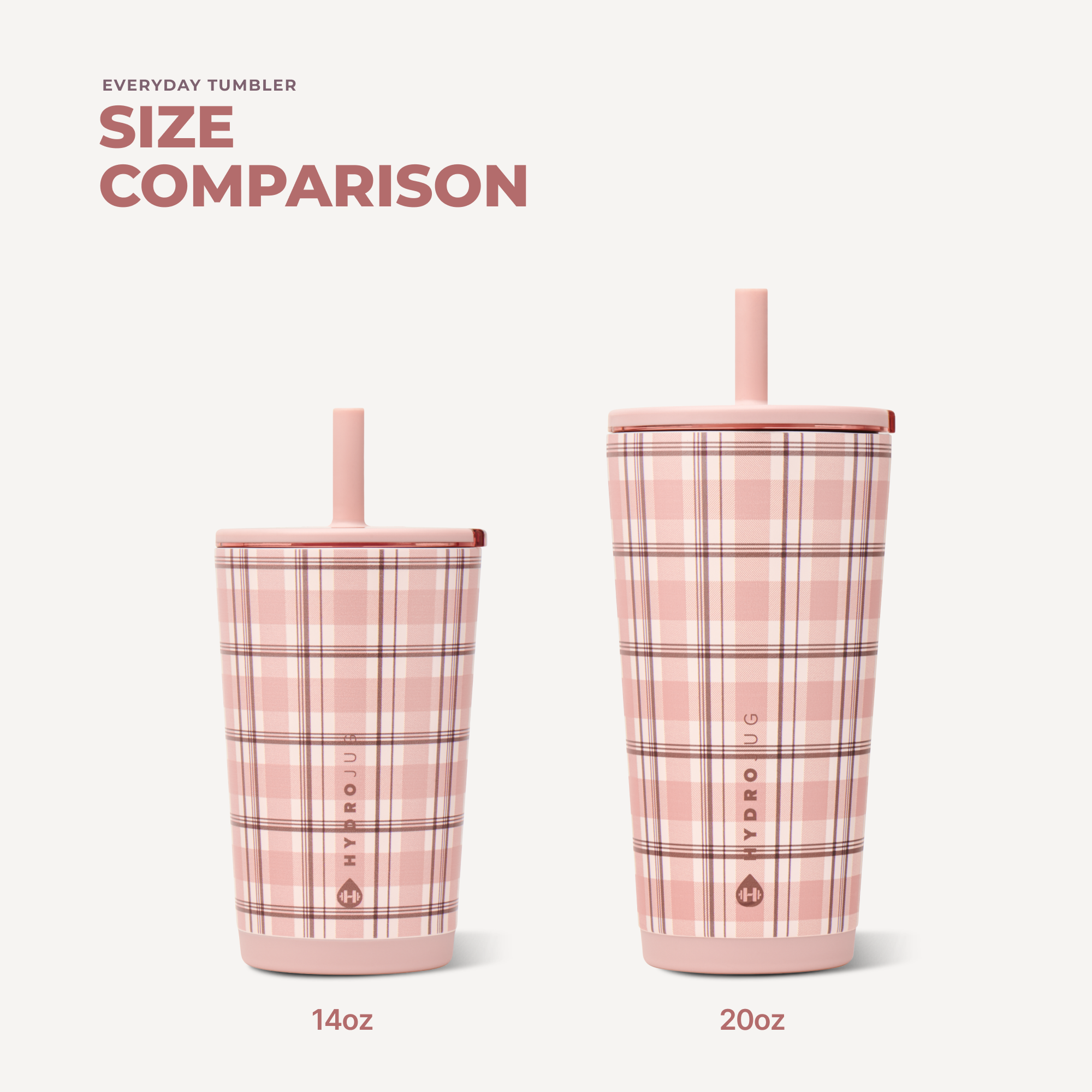 HydroJug 20 oz Everyday Tumbler | Pillow Talk Plaid