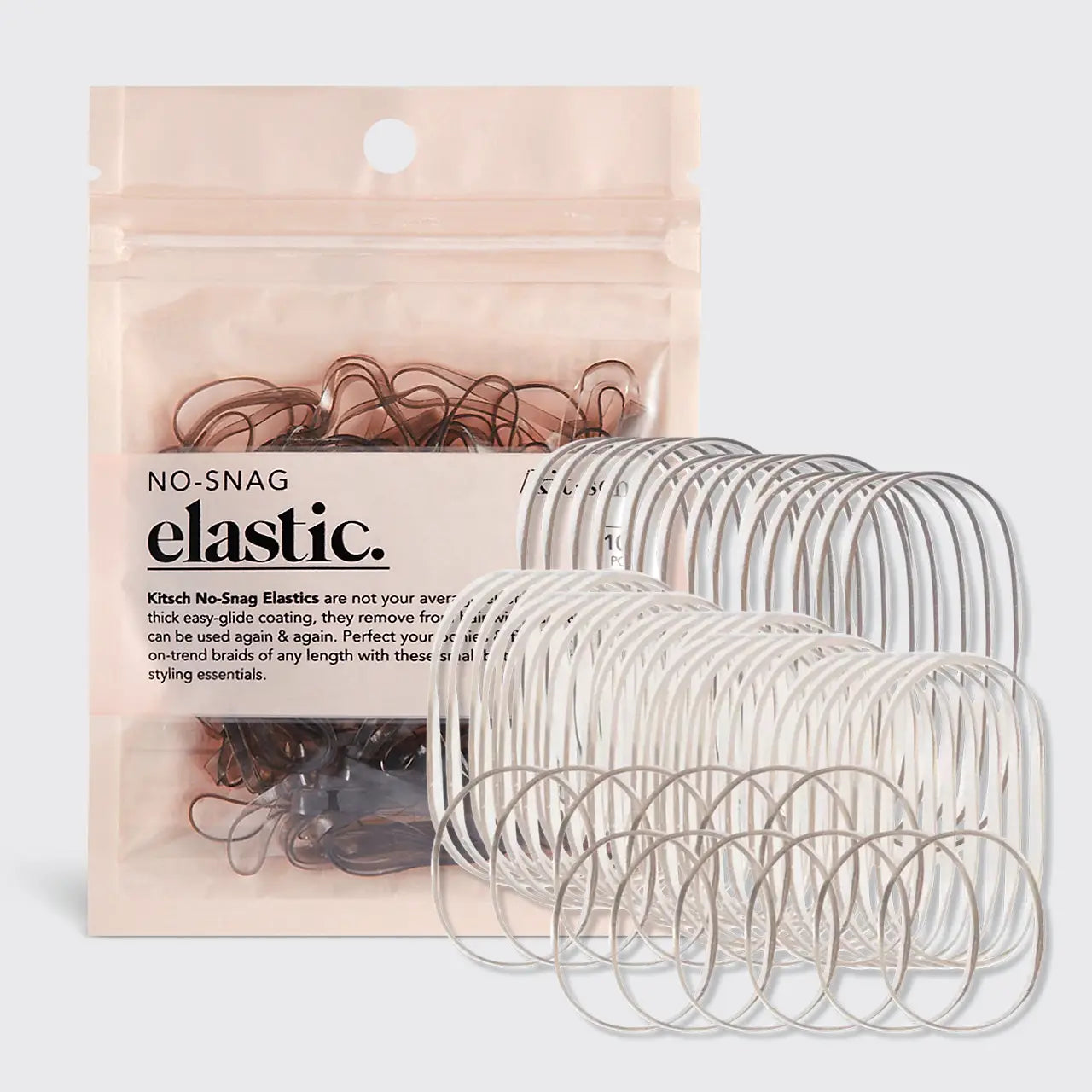 No Snag Elastic 100pc | Brown