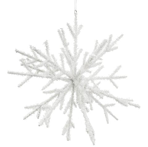 64836 3D Snowflake White 25cm