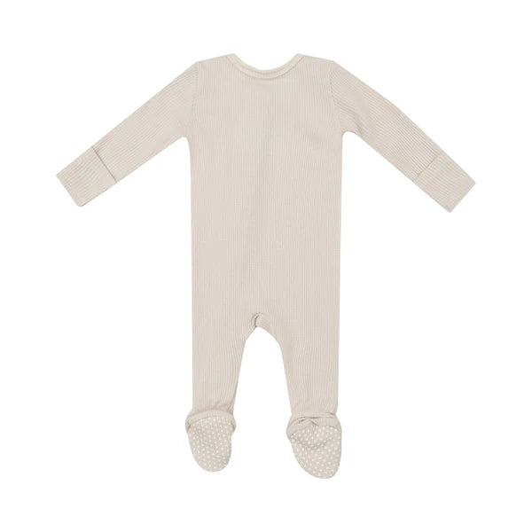 Angel Dear 2 Way Zipper Footie | Waffle Oatmeal