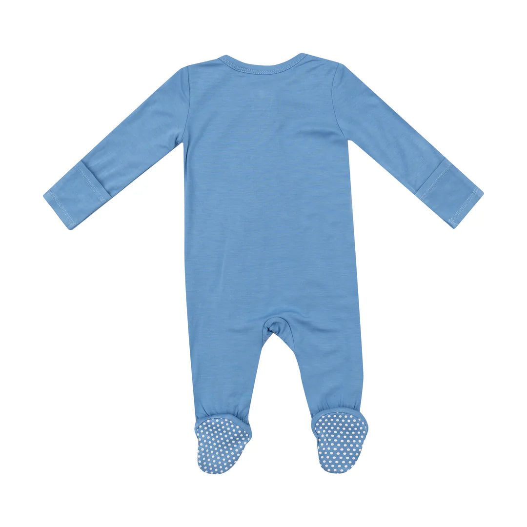 Angel Dear 2 Way Zipper Footie | Lichen Blue