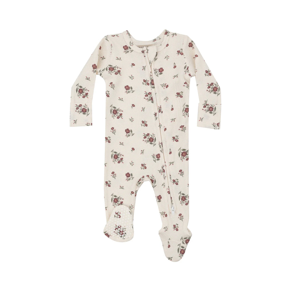 Angel Dear 2 Way Zipper Footie | Misty Rose Floral