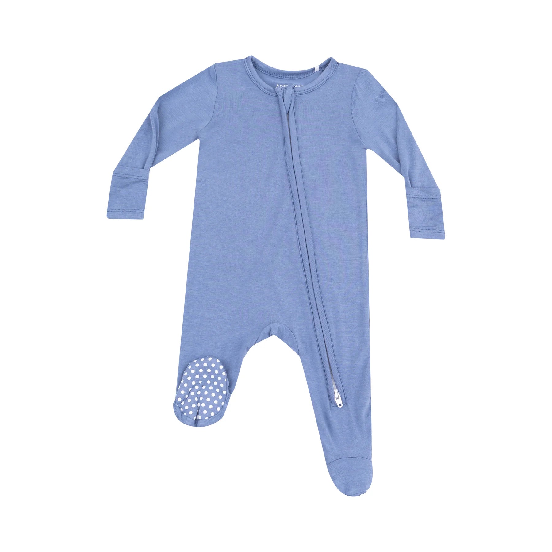 Angel Dear 2 Way Zipper Footie | Solid Country Blue