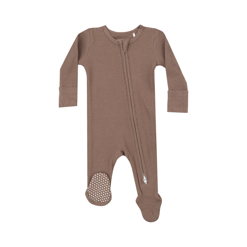 Angel Dear 2 Way Zipper Footie | Waffle Sinopia Fresco