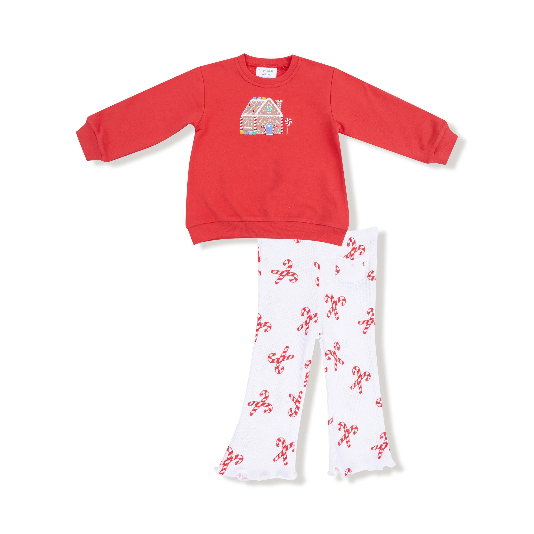 Angel Dear Puffy L/S Sweatshirt & Flared Pant | Candy Canes