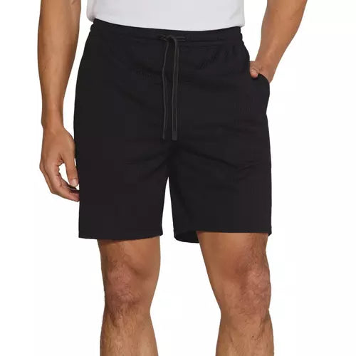 Sutherland Seersucker Stretch Swim Trunk | Black
