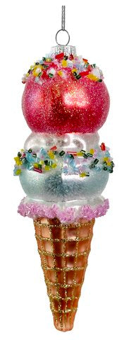 65914 Glass Ice Cream Ornament