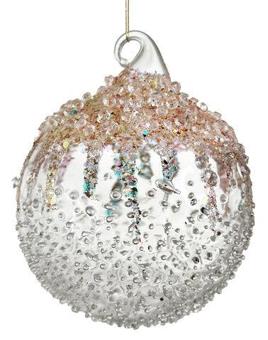 66089 Glass Ball Iced GLitter