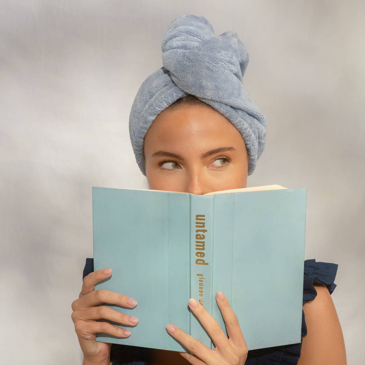 Plush Microfiber Hair Towel | Coastal Blue