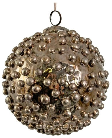 66787 Glass Ball Dotted Gold
