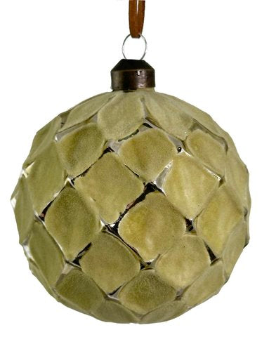 67145 Glass Ball Green Velvet