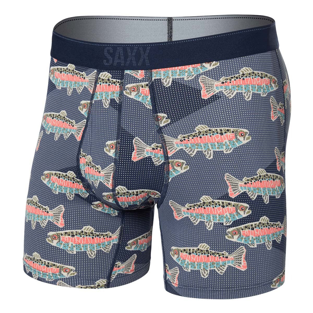 Quest Quick-Dry Mesh Boxer Brief | Mosaic Trout-Maritime