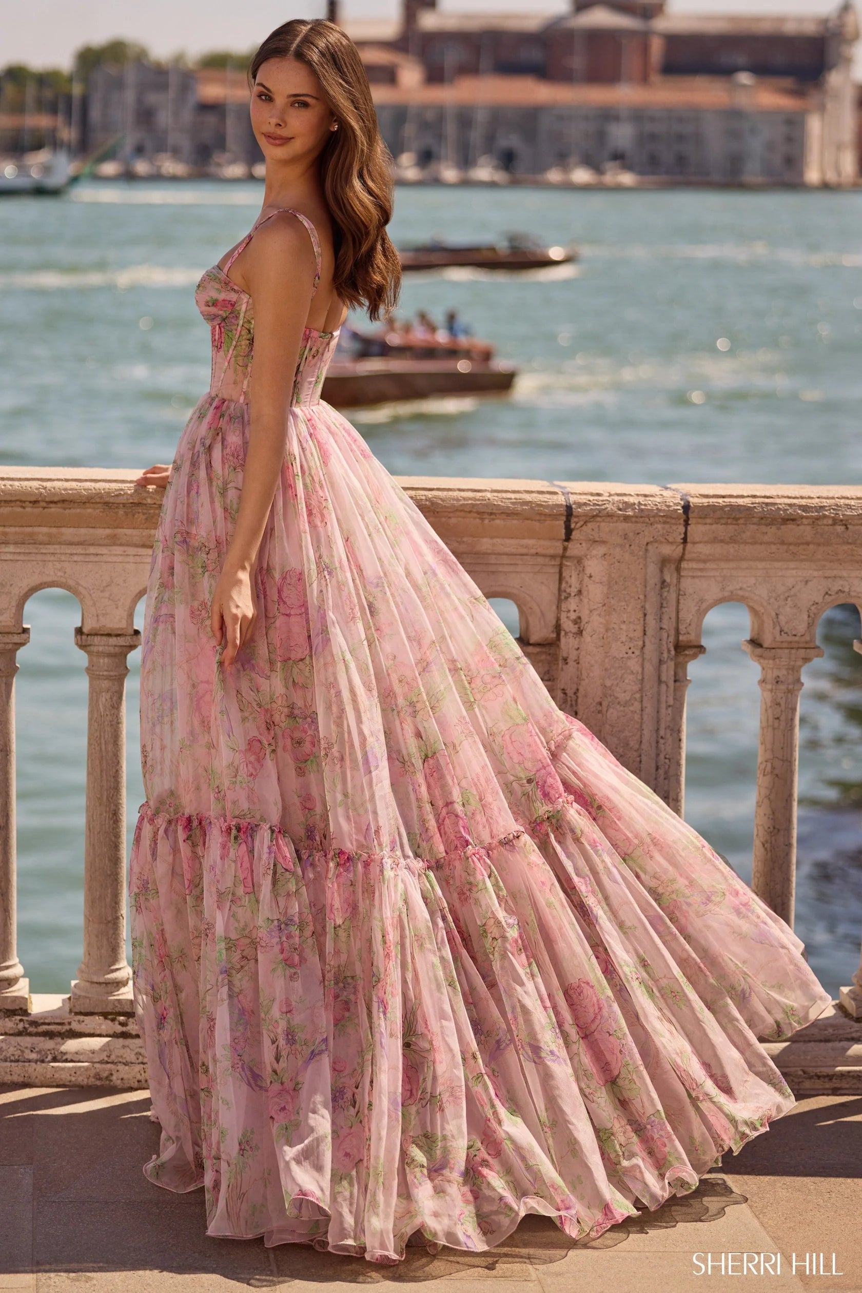 Prom Dress 57628 | Light Pink Print