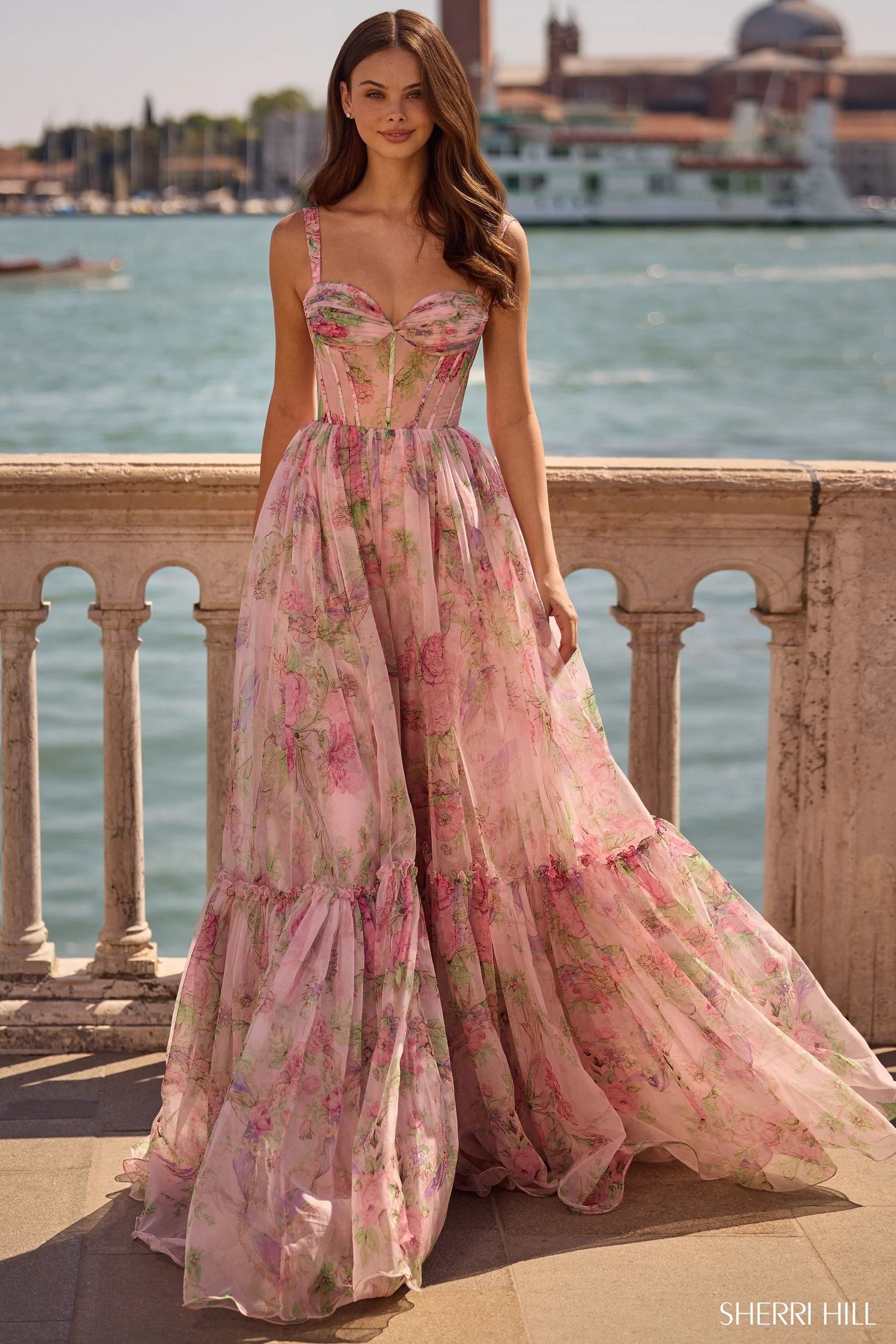 Prom Dress 57628 | Light Pink Print