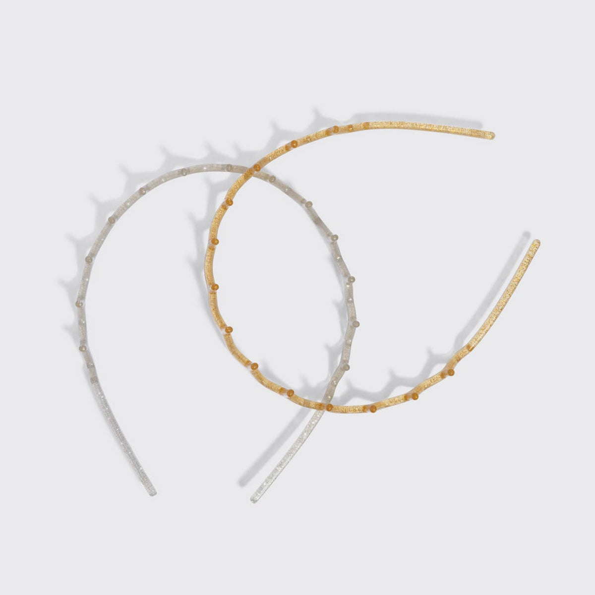 Recycled Plastic Zigzag Headbands 2pc Set | Gold & Silver
