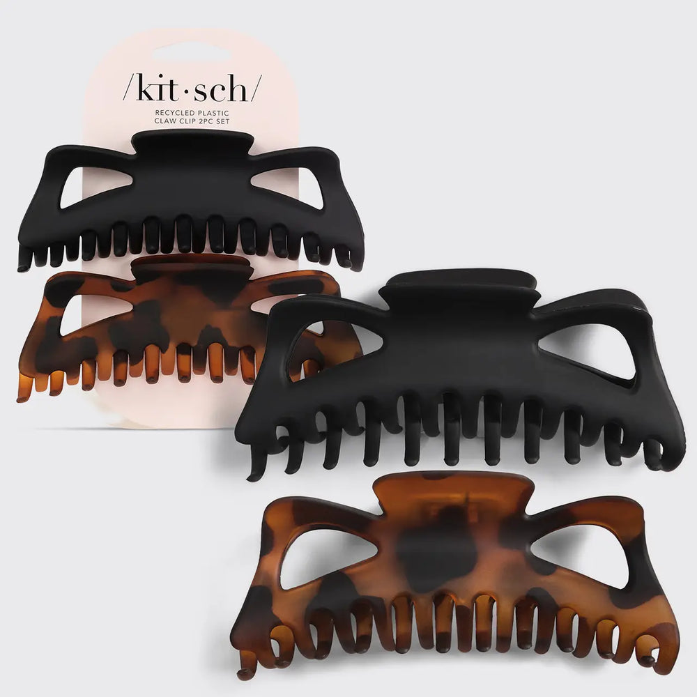 Kitsch Recycled Plastic Jumbo Claw Clips 2pc