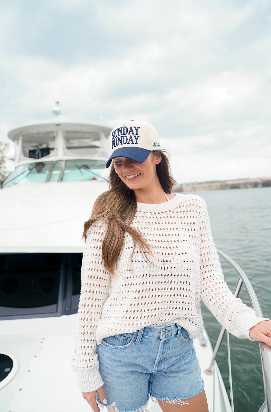 KENZKUSTOMZ Sunday Funday Vintage Trucker Hat | Navy