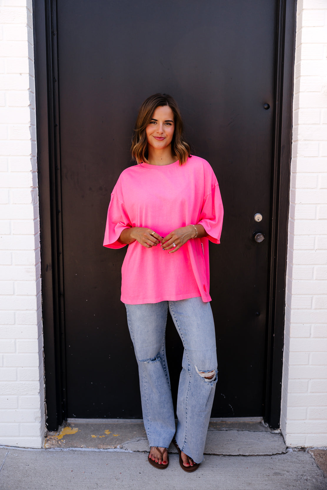 Tackle Tee | Hot Pink