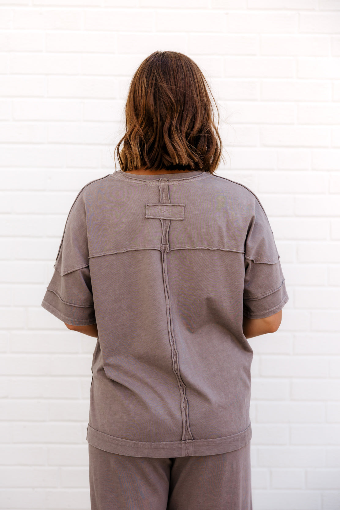 Aly Cropped Pant & Tee Set | Mocha