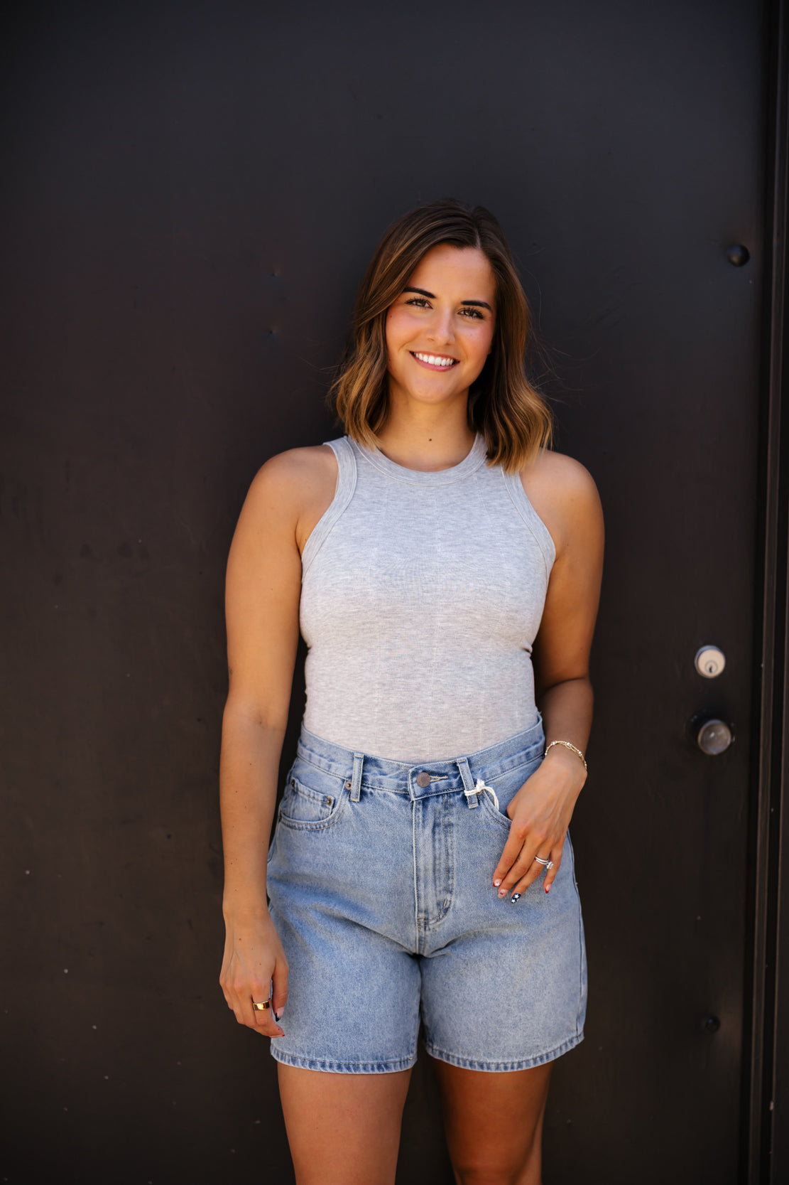 So Soft Seamless Modal Tank | Heather Grey