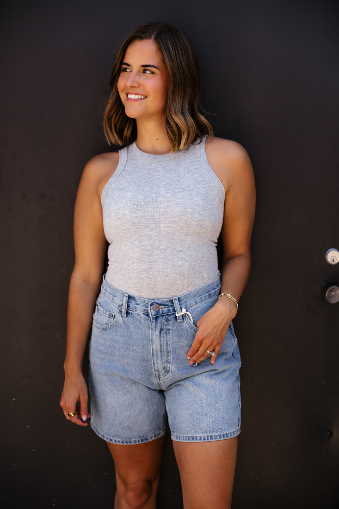 So Soft Seamless Modal Tank | Heather Grey