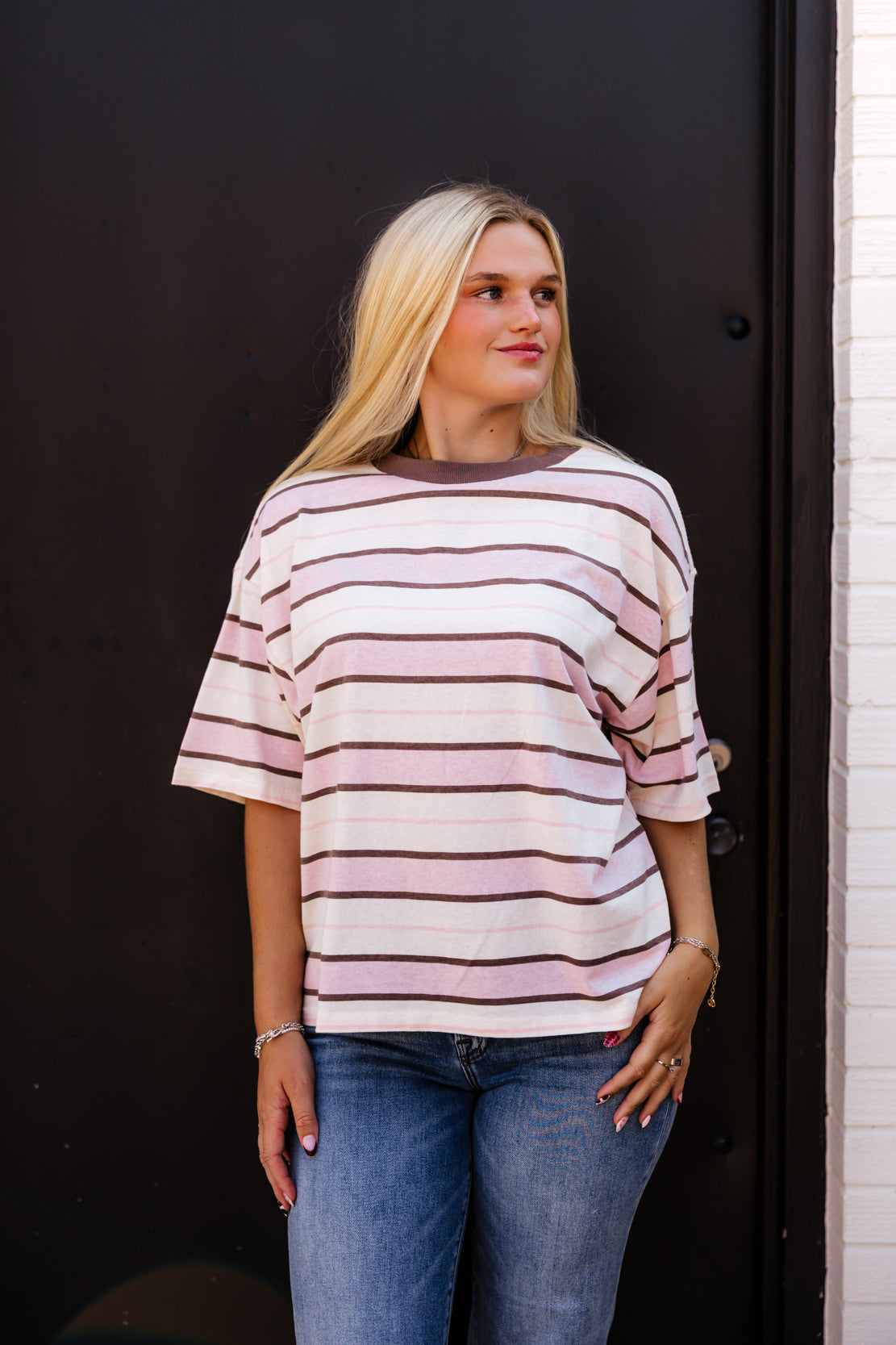 Printed Tackle Tee | Bloom Stripe Combo