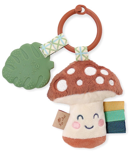 Itzy Pal Plush + Teether | Mushroom