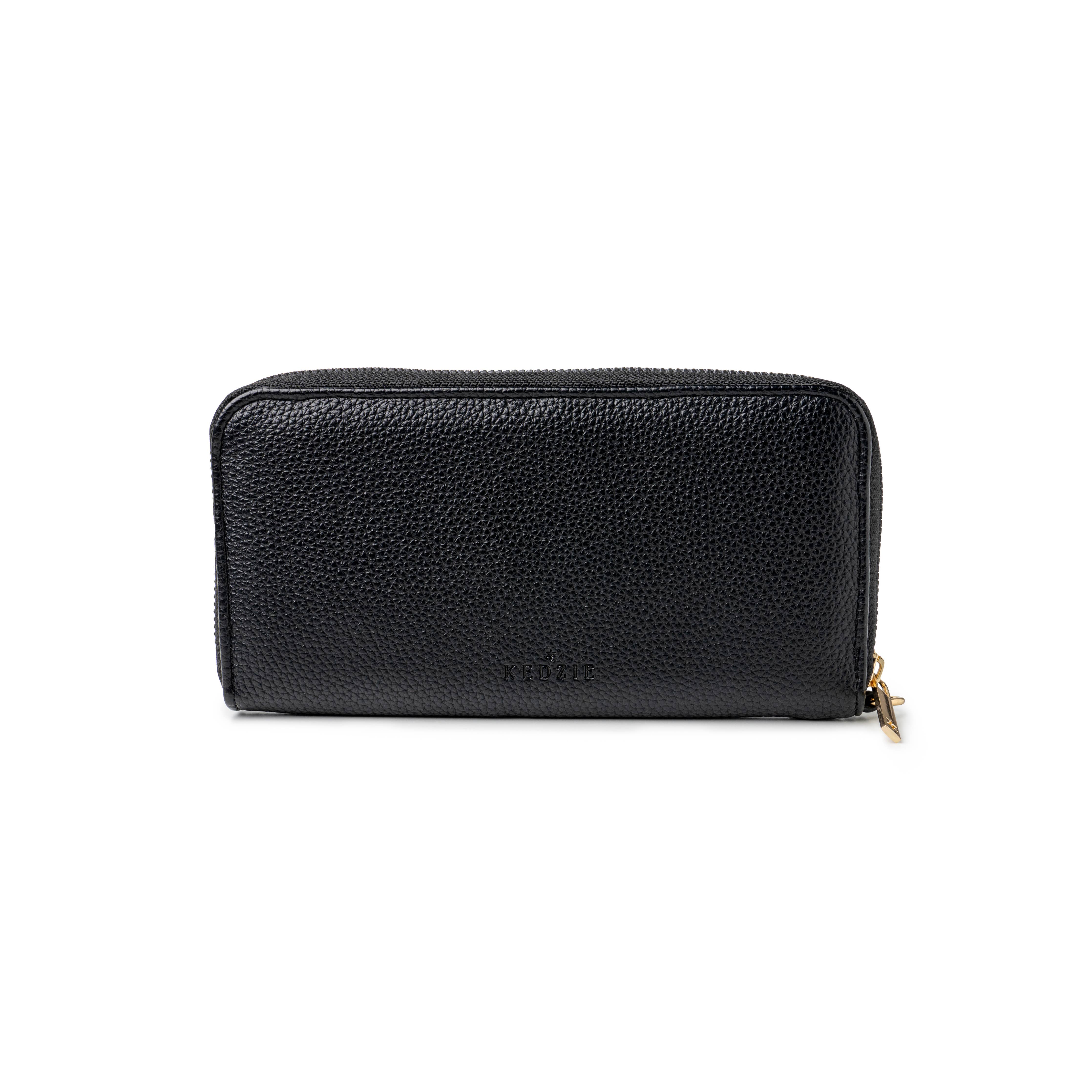 Kedzie Eclipse Zip-Around Clutch | Black