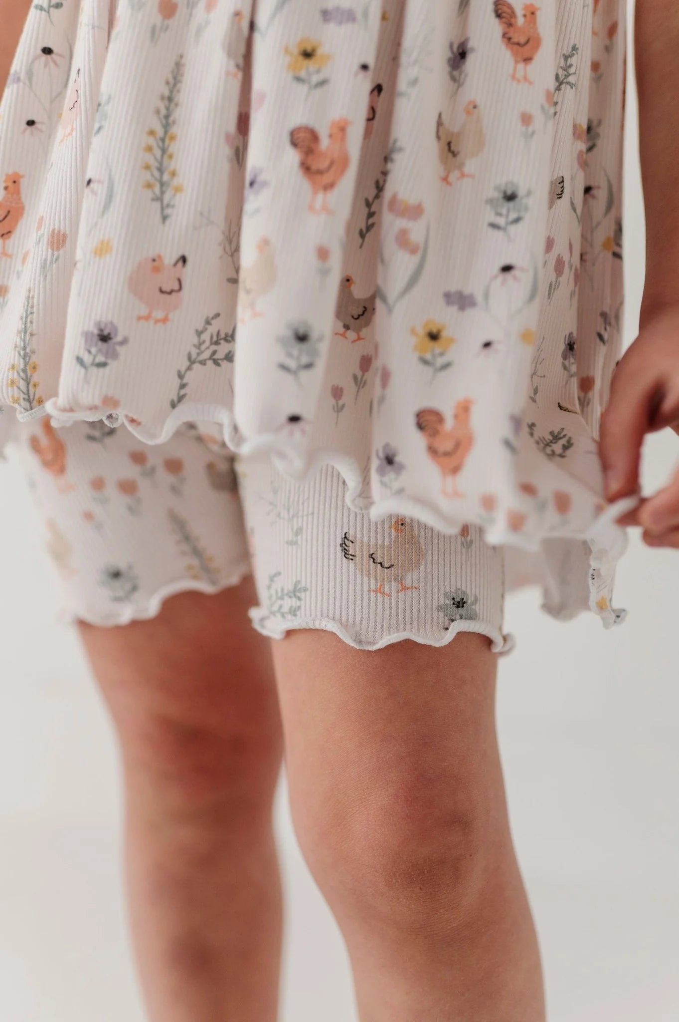 Babysprouts Girl's Babydoll Set | Floral Chickens