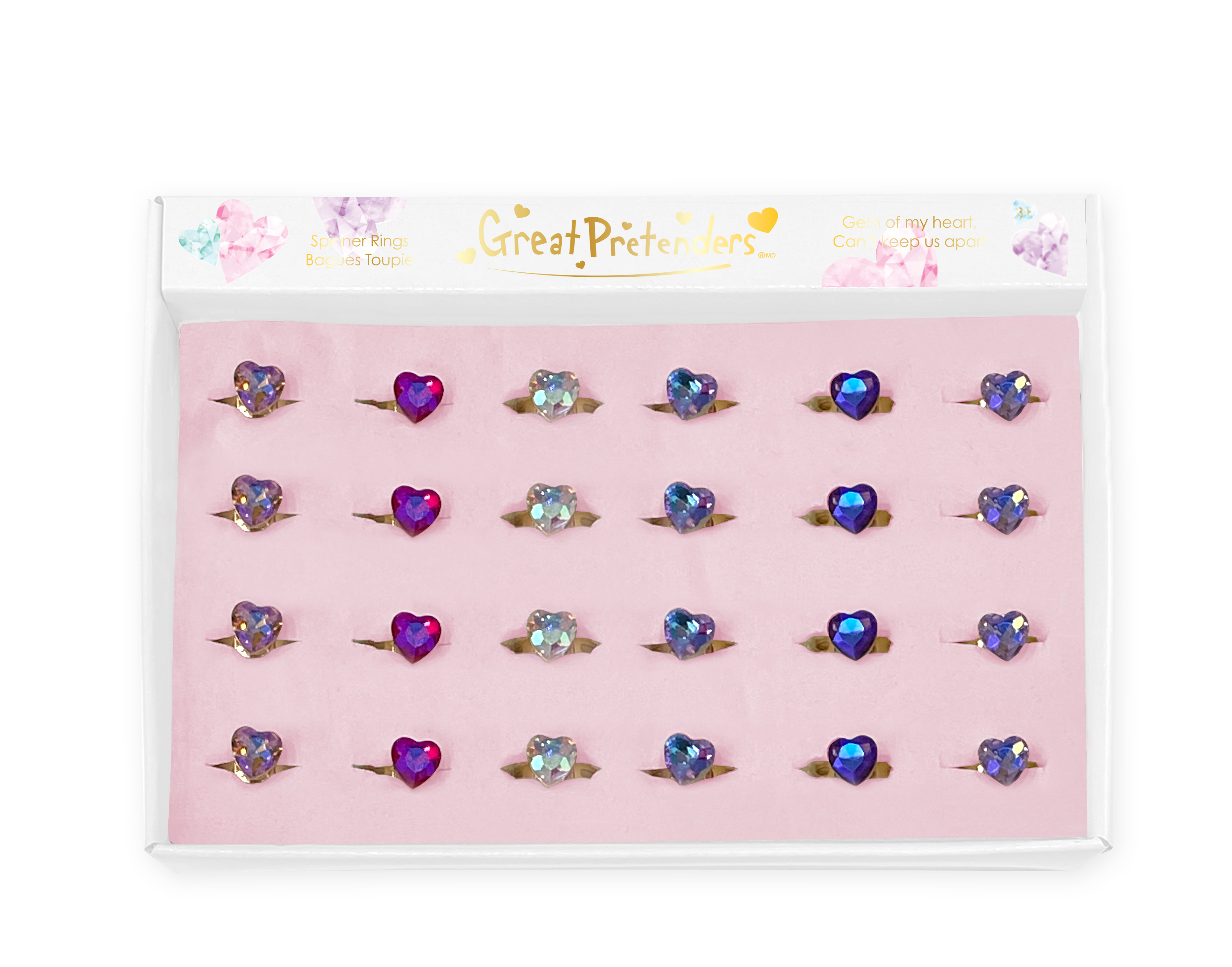 Gem of My Heart Spinner Rings Assorted