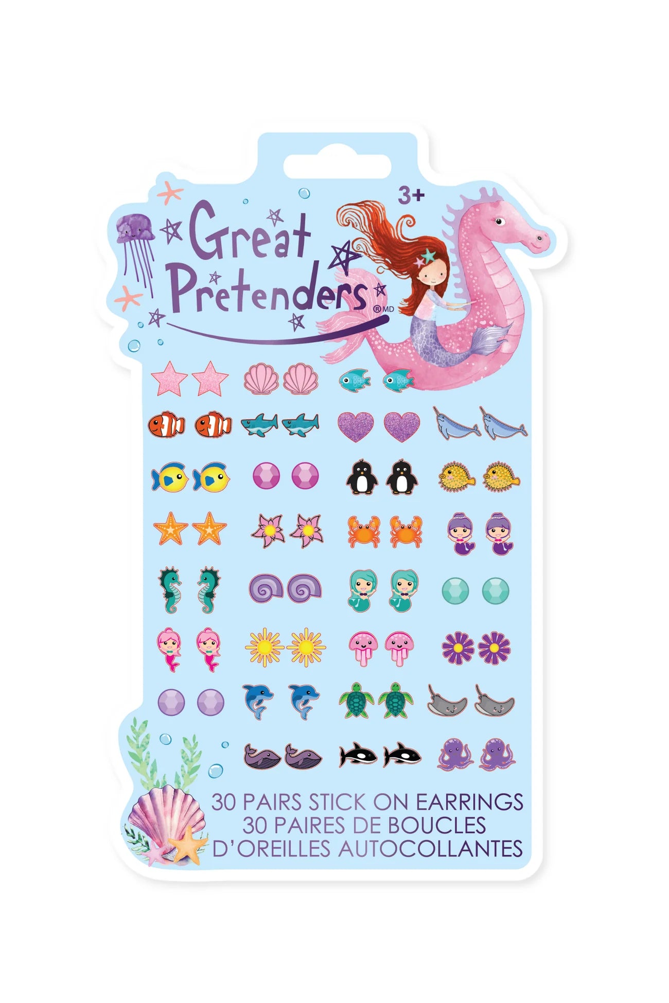Mermaid Sticker Earrings 30 pairs