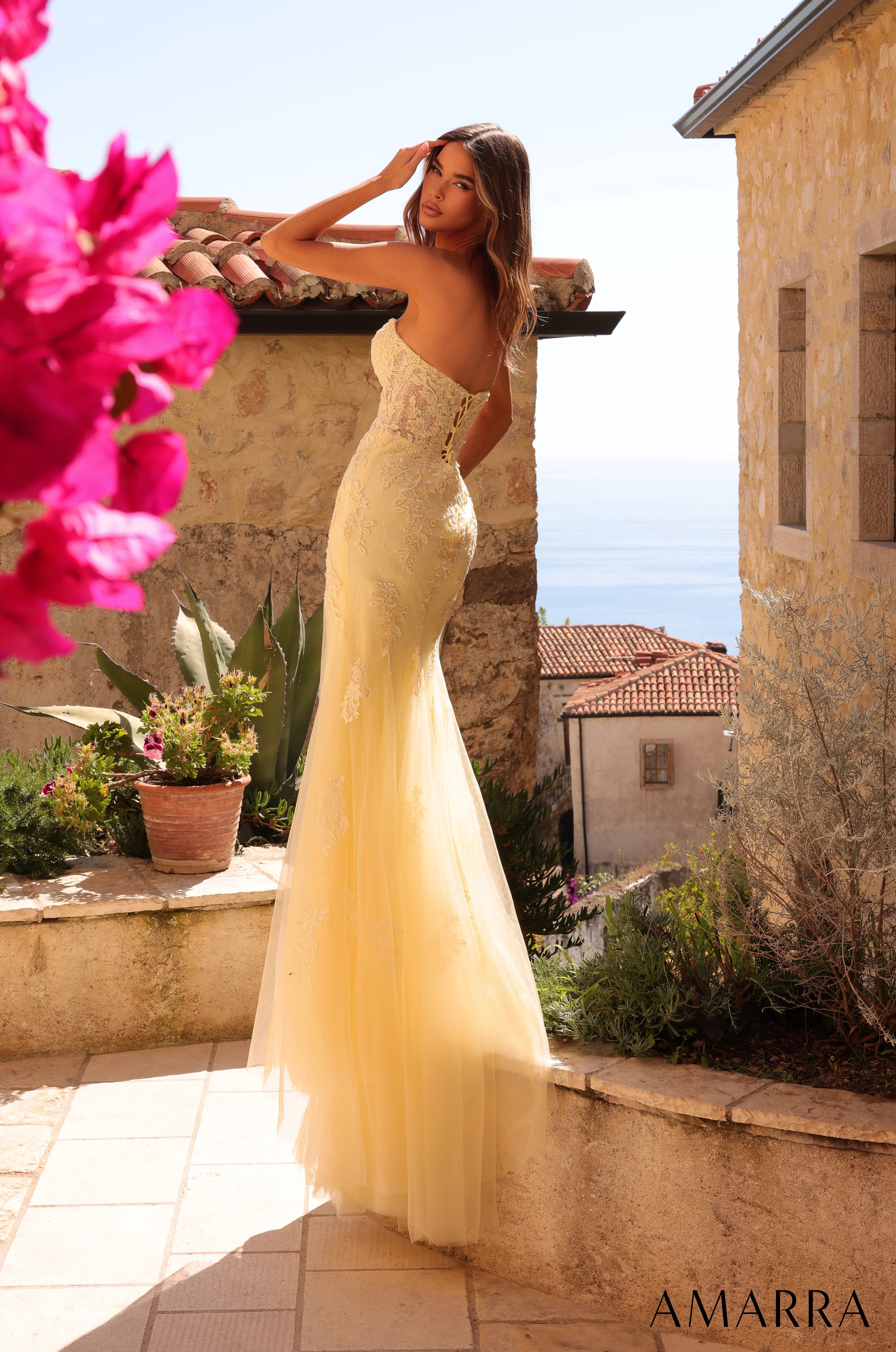 Prom Dress 89331 | Light Yellow