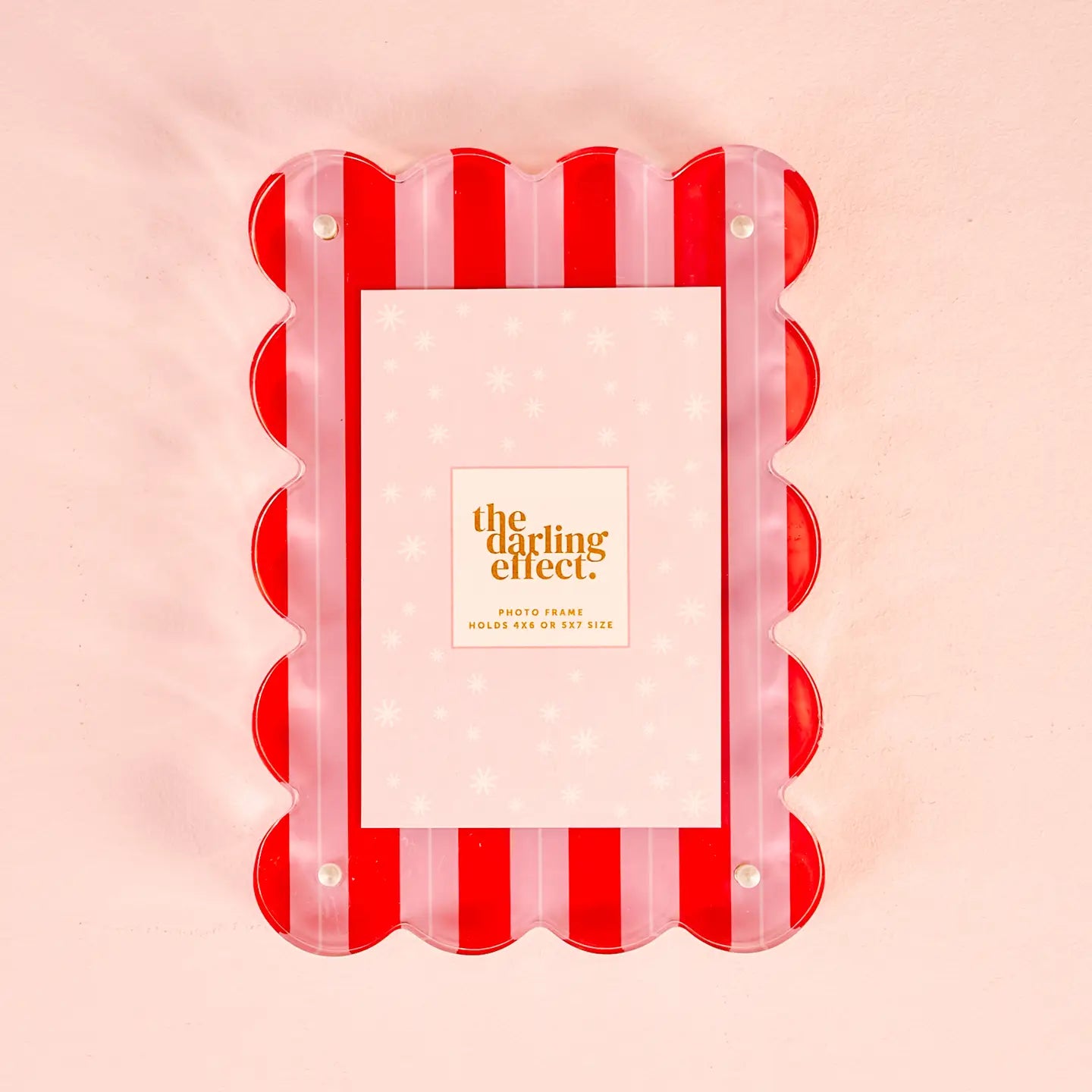 Rectangle Scalloped Acrylic Frame | Peppermint Stripes