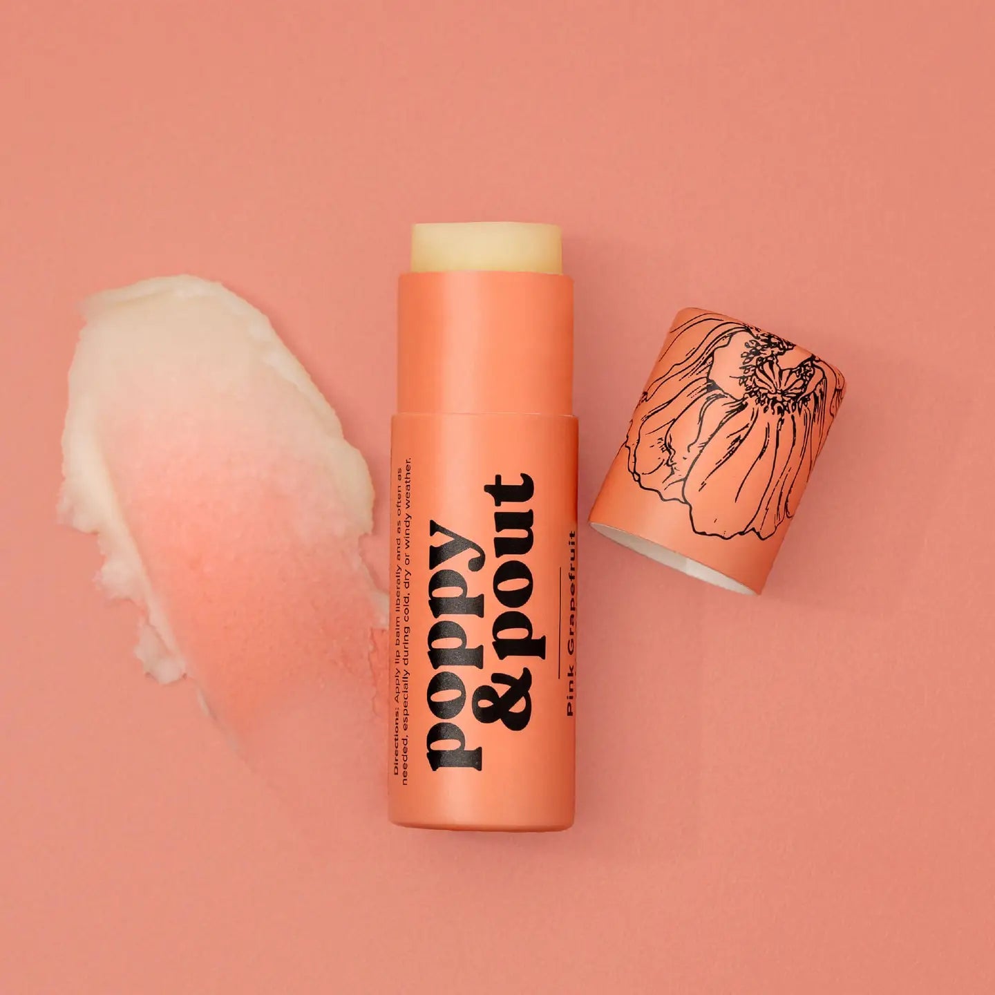 Poppy & Pout Lip Balm | Pink Grapefruit