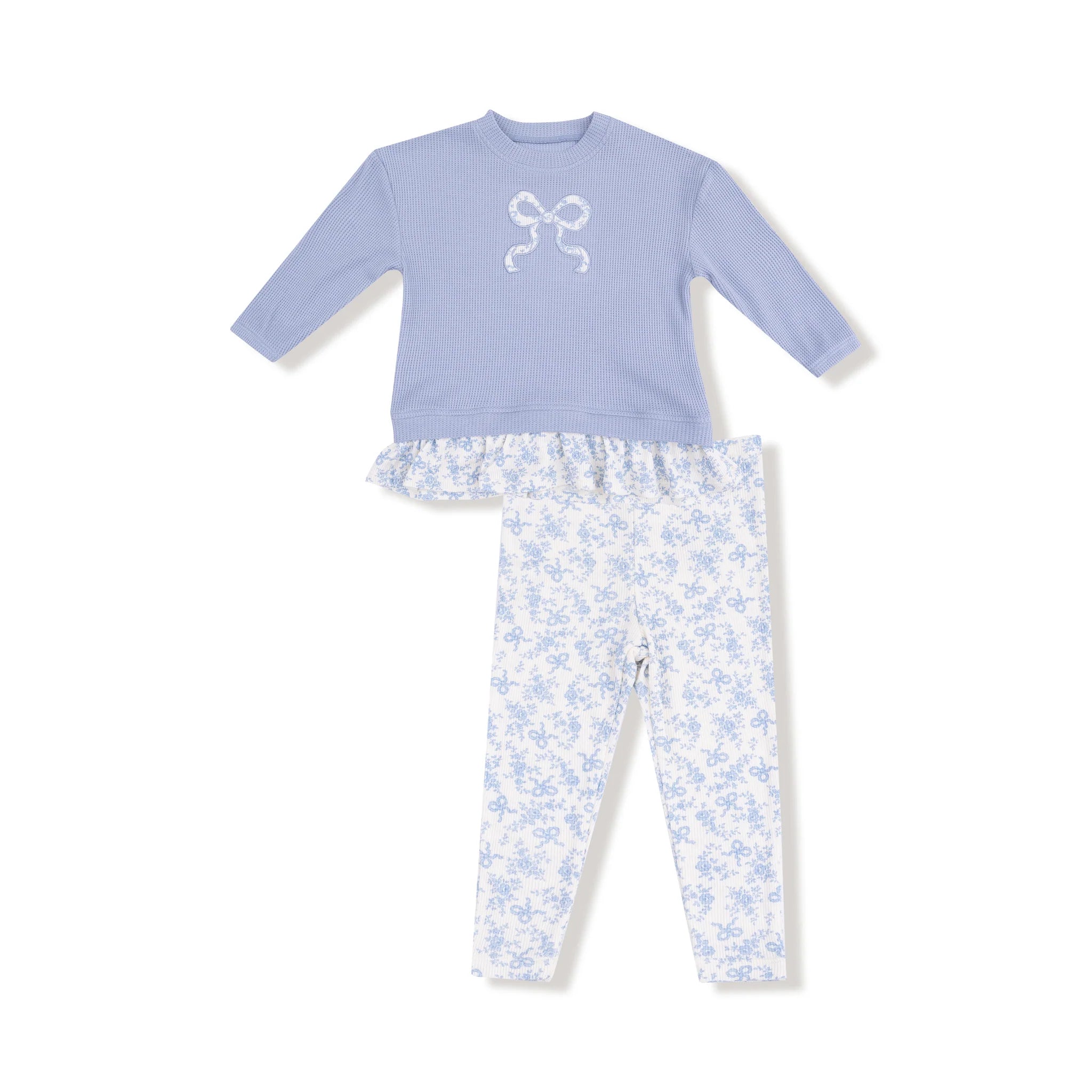 Angel Dear Waffle Pullover & Ribbed Leggings | Romi Floral