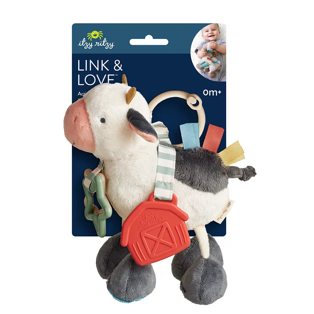 Itzy Ritzy Link & Love Plush | Cow