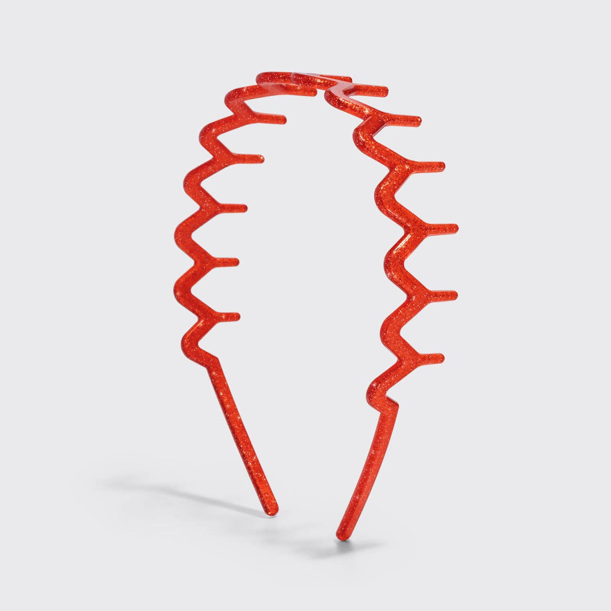 Recycled Plastic Zigzag Headbands 2pc Set | Gold & Red