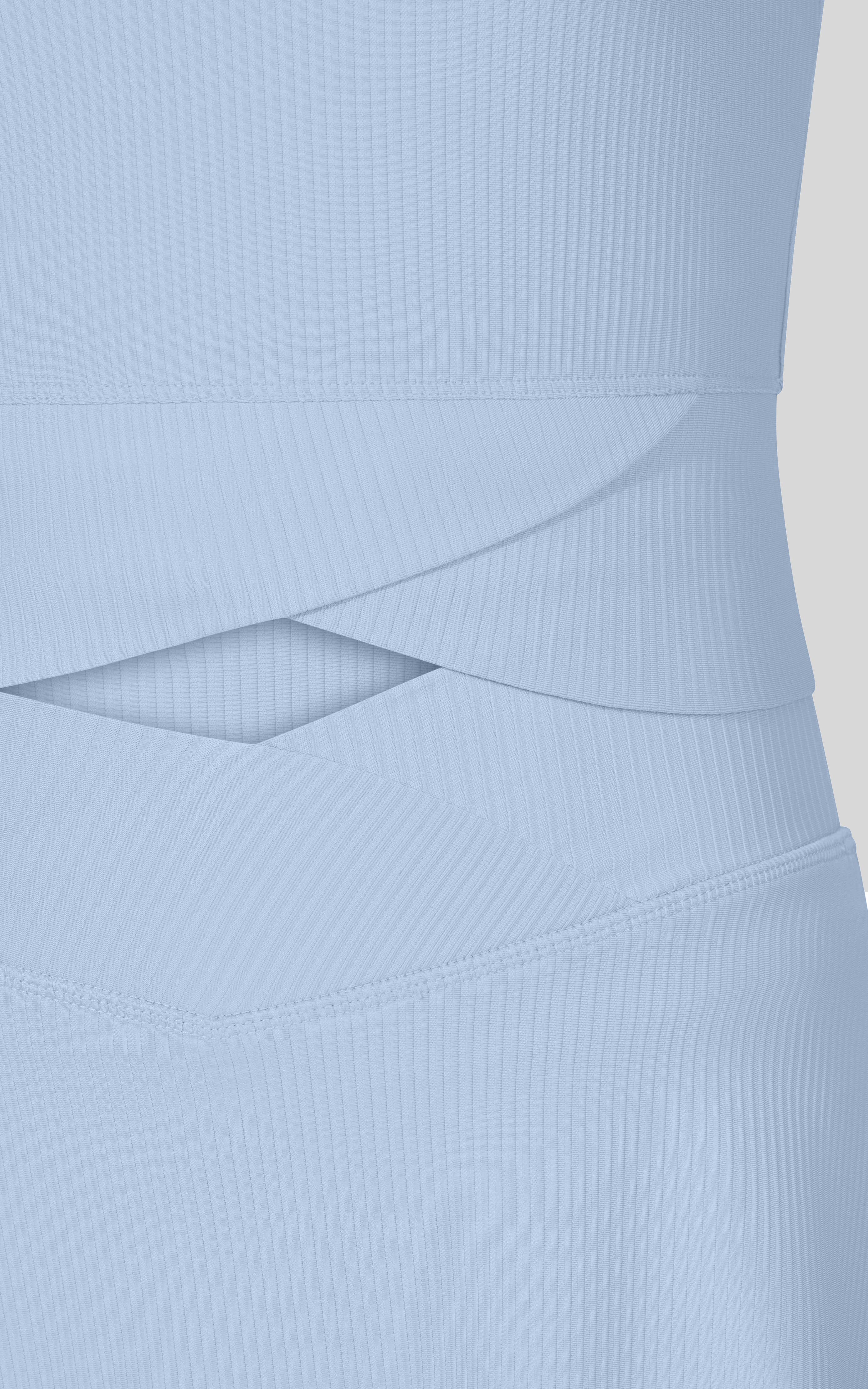 Little Girl Rib Marie Crossover Top and Skort Set | Oceantide