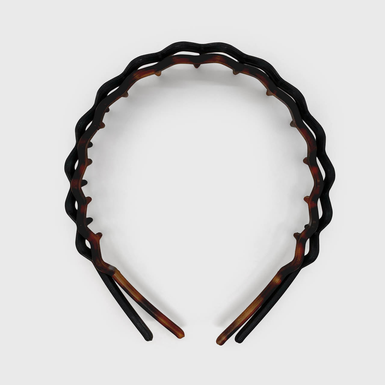 Zig Zag Headband 2pc. | Black/Tort