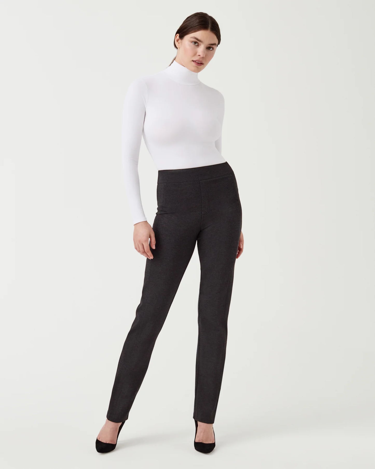 Spanx The Perfect Pant Slim Straight | Charcoal Heather