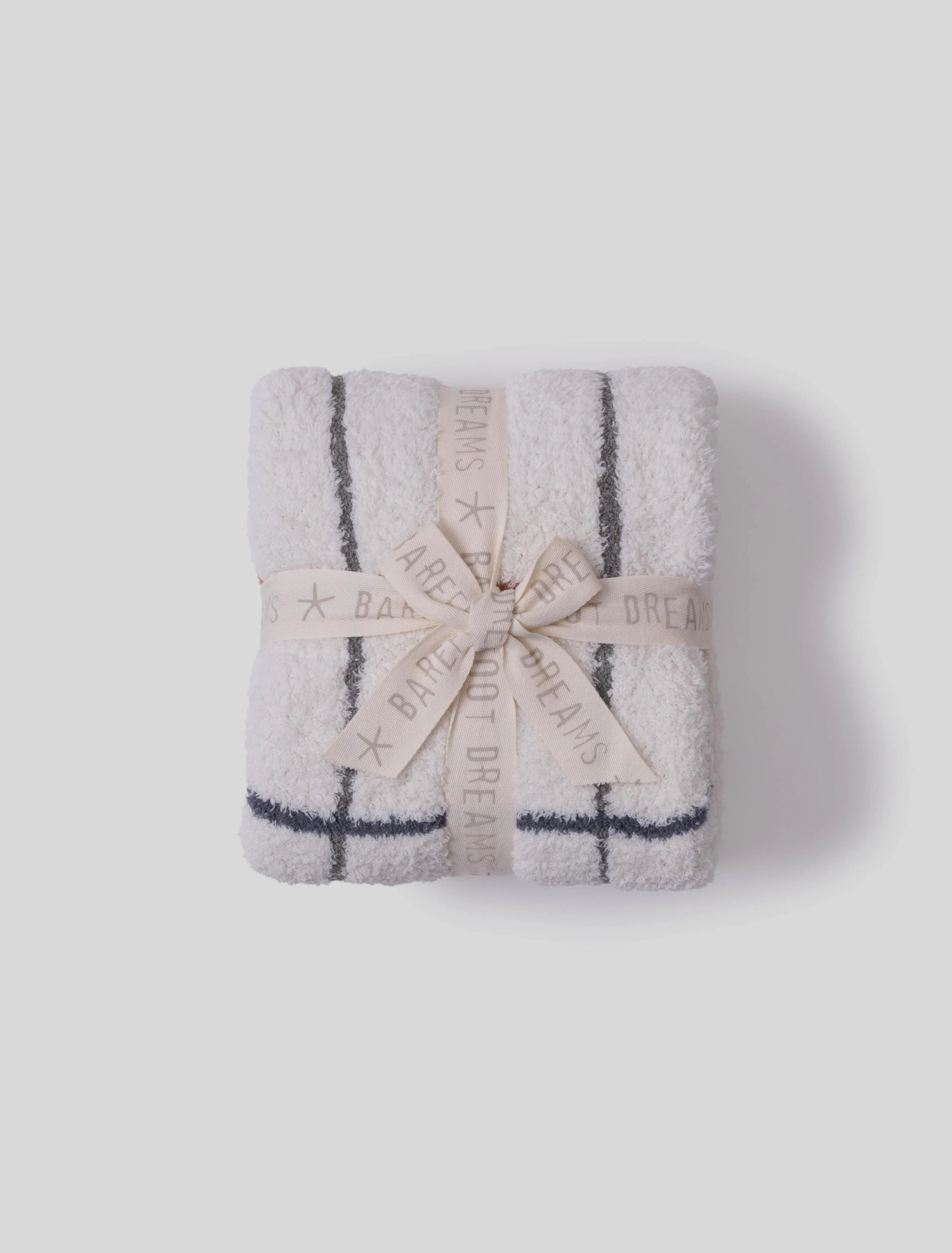 Barefoot Dreams Plaid Stroller Blanket 30x40 | Cream/Multi